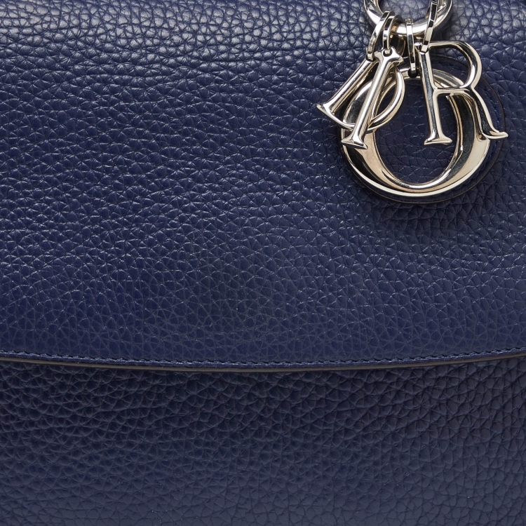 Pre Owned Dior Blue Leather Mini Be Dior Top Handle Bag