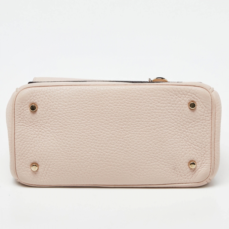 Pre Owned Dior Pale Pink Leather Mini Be Dior Flap Bag