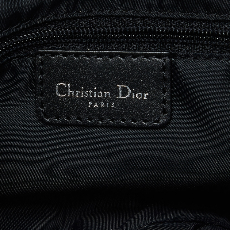 Pre Owned Dior Black Oblique Canvas and Leather Street Chic Hobo