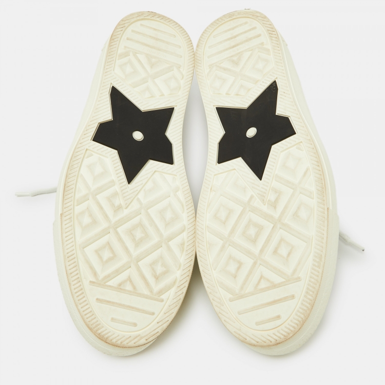 Pre Owned Dior Grey/White Canvas and Rubber Walk'n'Dior Low Top Sneakers Size 40