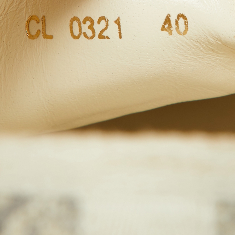 Pre Owned Dior Grey/White Canvas and Rubber Walk'n'Dior Low Top Sneakers Size 40