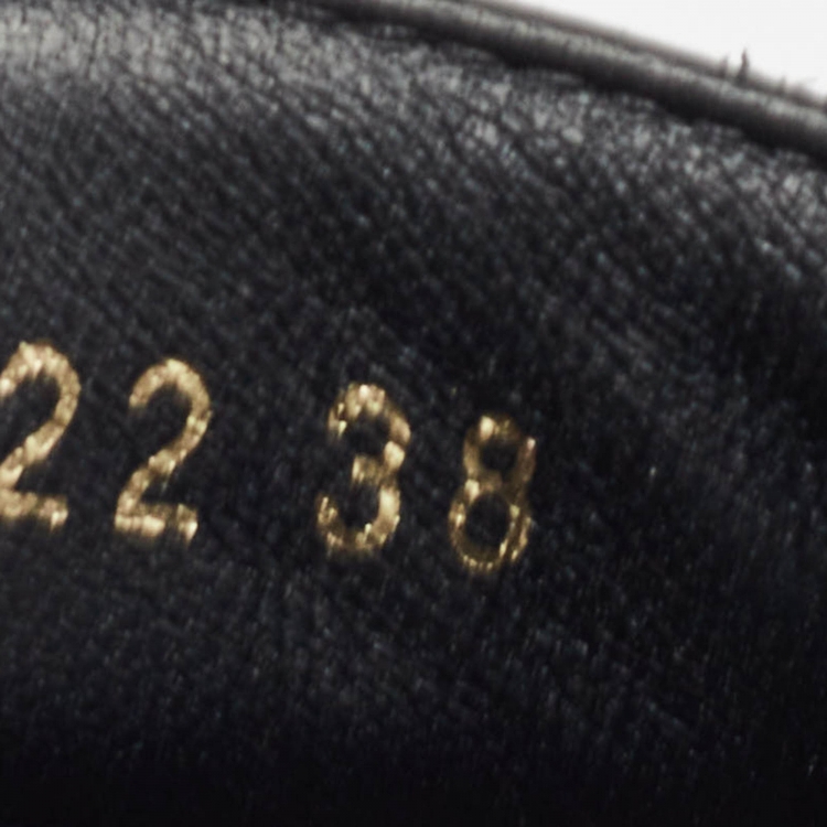 Pre Owned Dior Black Leather DiorAct Flat Slides Size 38 