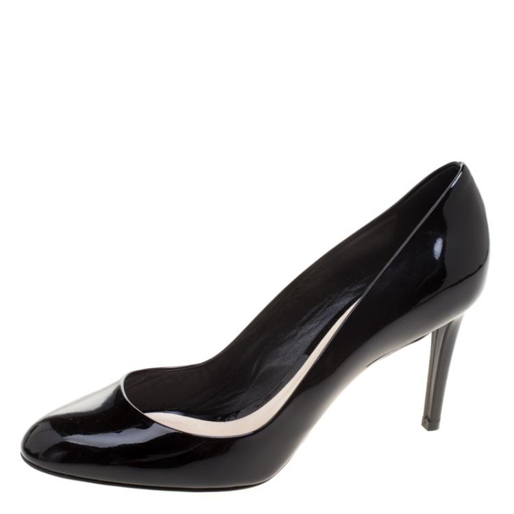 Pre Owned Dior Black Patent Leather Sublime Pumps Size 41