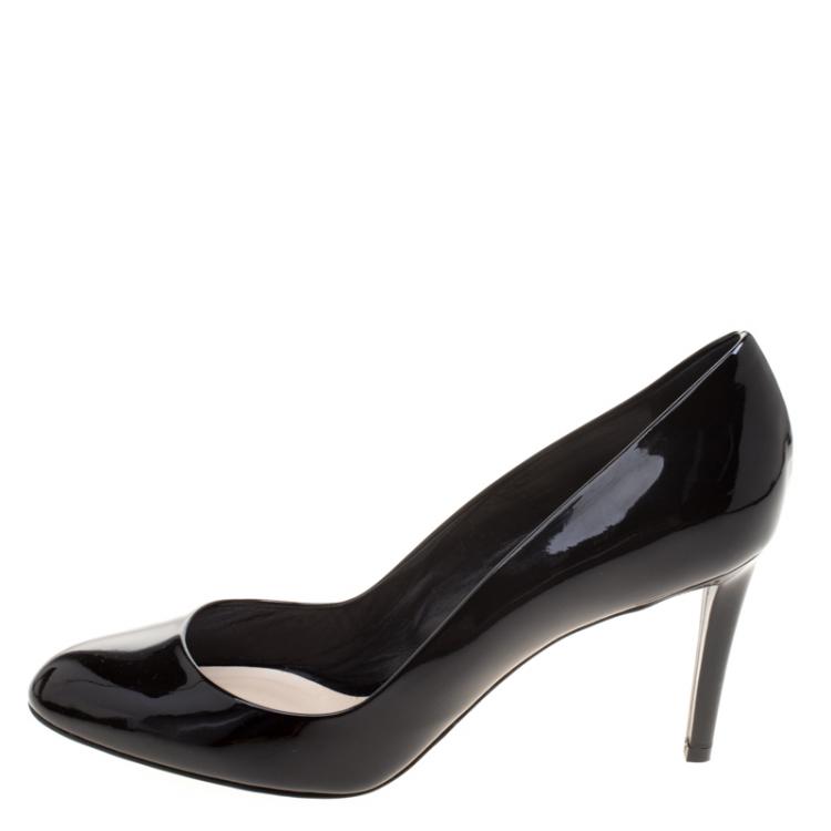 Pre Owned Dior Black Patent Leather Sublime Pumps Size 41