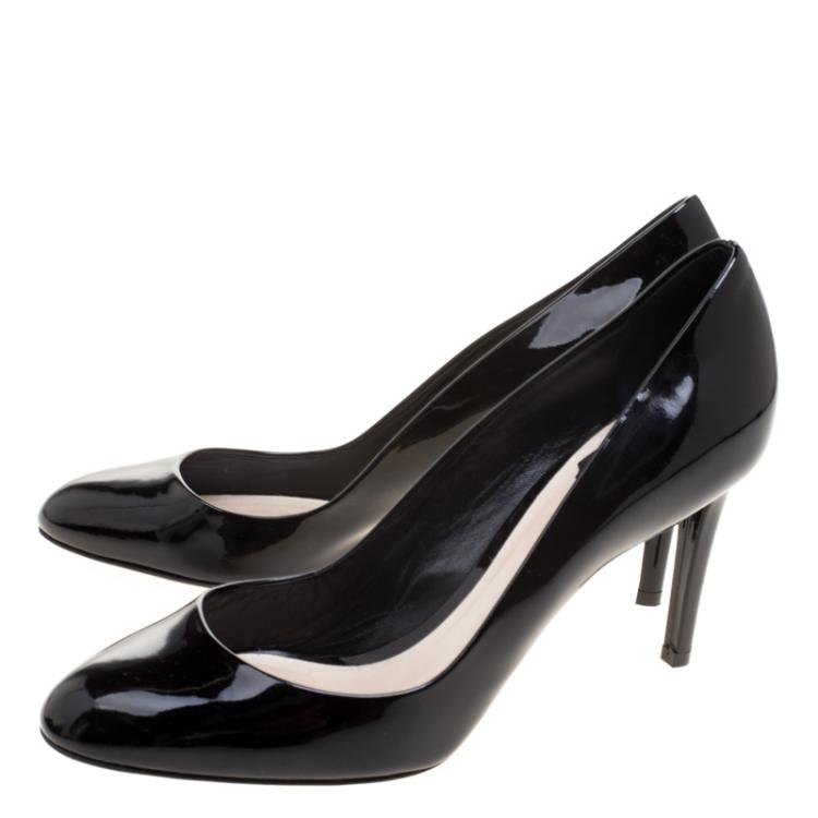 Pre Owned Dior Black Patent Leather Sublime Pumps Size 41