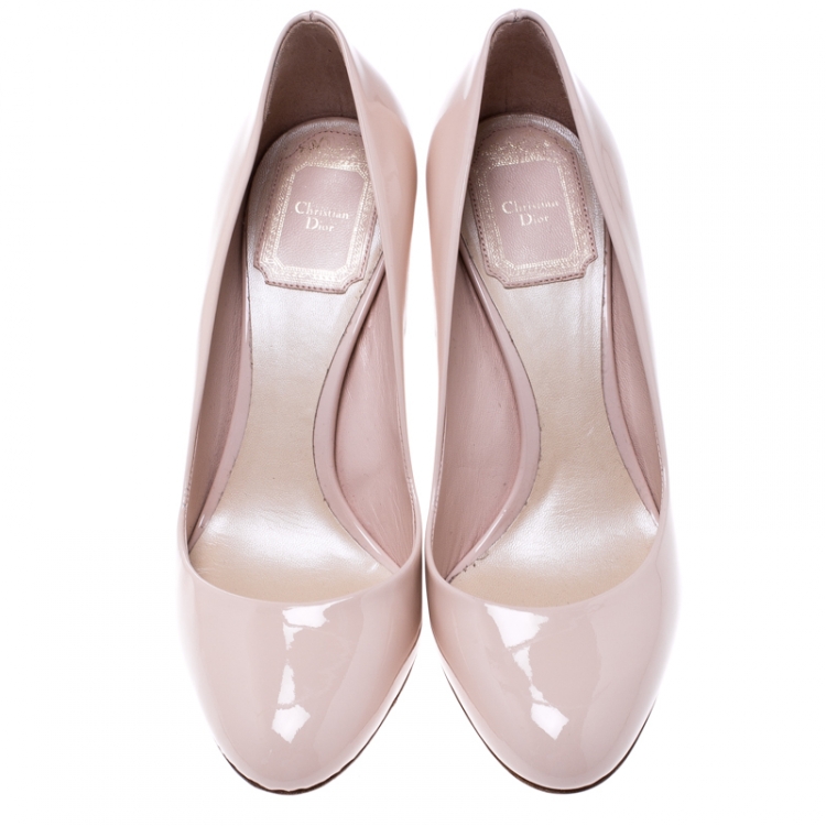 Pre Owned Dior Blush Pink Patent Leather Pumps Size 36