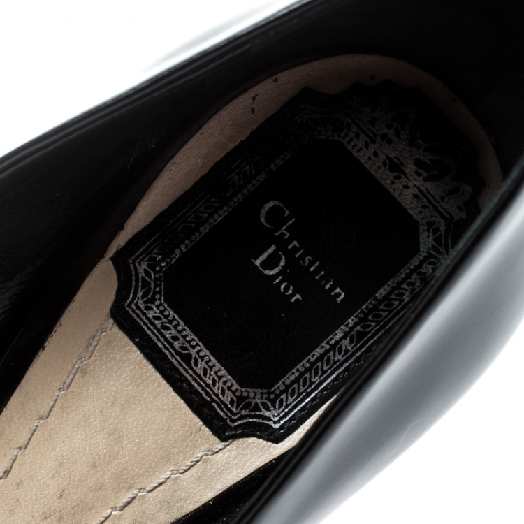 Pre Owned Dior Black Leather Pointed Toe Pumps Size 36