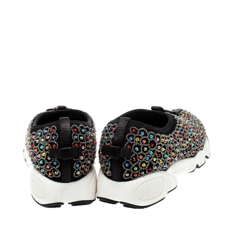 Pre Owned Dior Multicolor Mesh Fusion Embellished Sneakers Size 36.5
