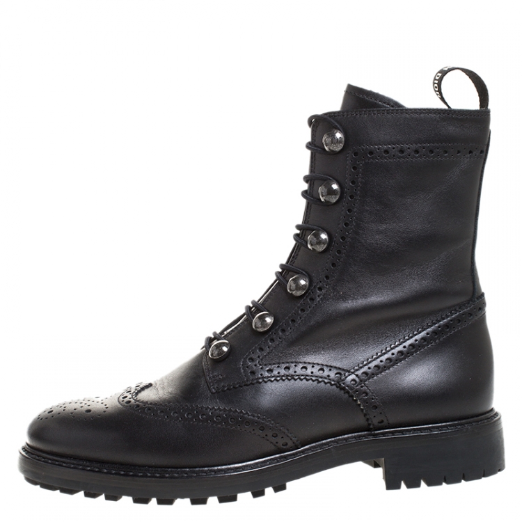 dior black combat boots