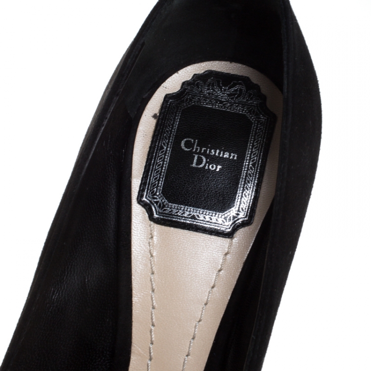Pre Owned Dior Black Suede Songe Pointed Toe Pumps Size 37