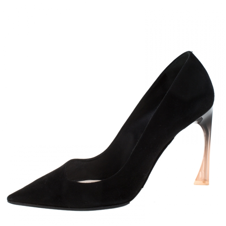 Pre Owned Dior Black Suede Songe Pointed Toe Pumps Size 37