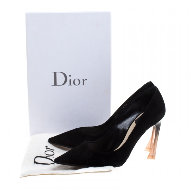 Pre Owned Dior Black Suede Songe Pointed Toe Pumps Size 37