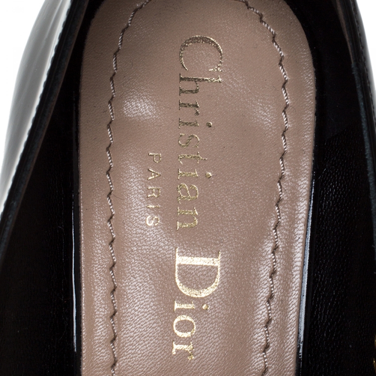 Pre Owned Dior Black Patent Leather Baby-D Mary Jane Pumps Size 39