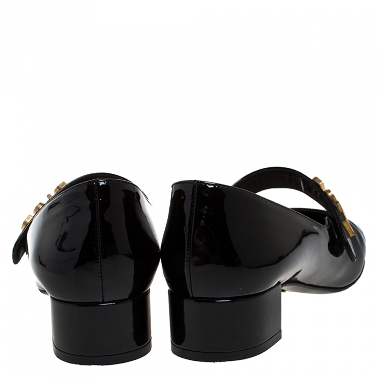 Pre Owned Dior Black Patent Leather Baby-D Mary Jane Pumps Size 39