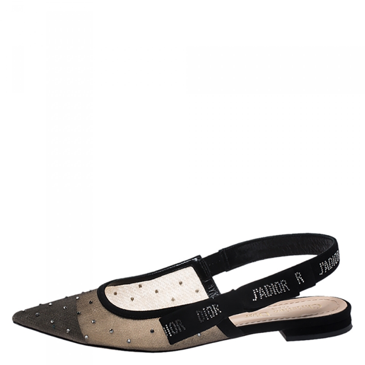 dior black flats