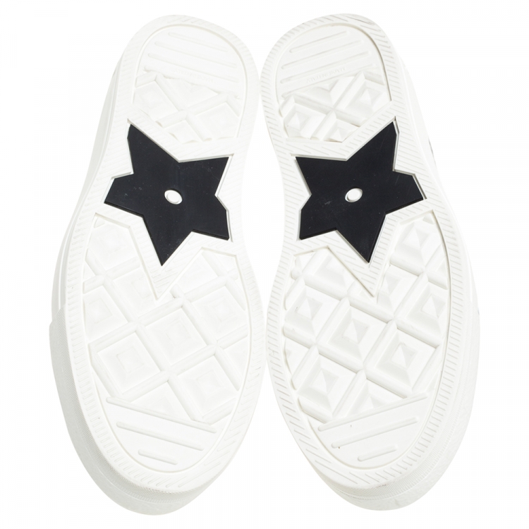 Pre Owned Dior Grey Embroidered Cotton Oblique Motif Walk'n'Dior Low Top Sneakers Size 38