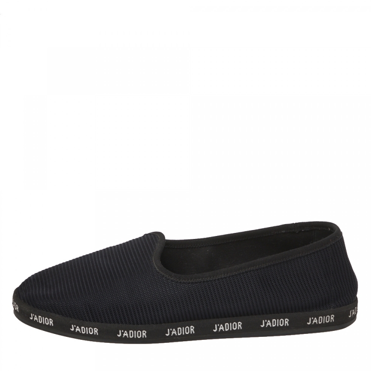 Pre Owned Dior Black Technical Fabric J'adior Slip on Flats Size 40