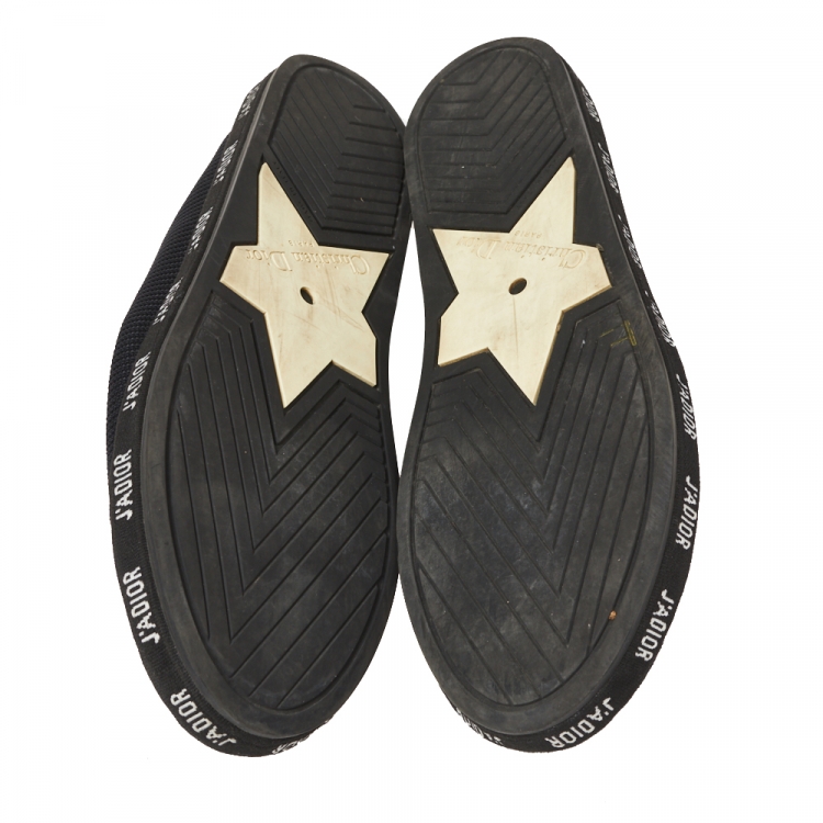 Pre Owned Dior Black Technical Fabric J'adior Slip on Flats Size 40
