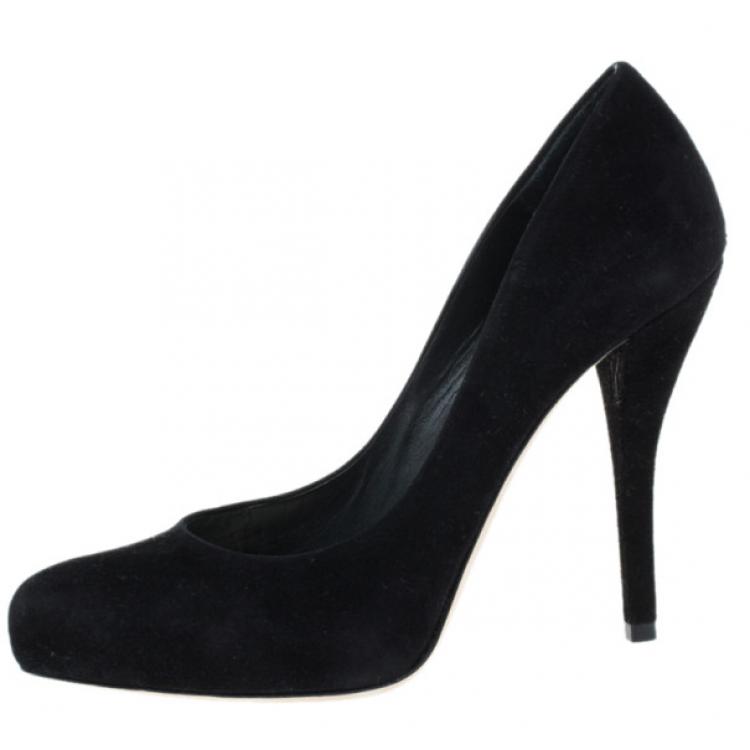 Pre Owned Dior Black Suede Miss Dior Pumps Size 36
