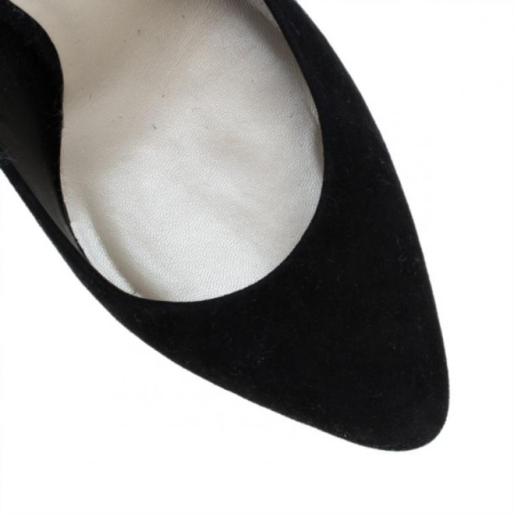 Pre Owned Dior Black Suede Miss Dior Pumps Size 36