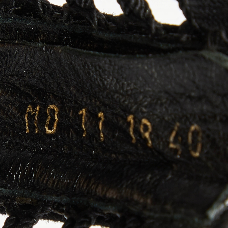 Pre Owned Dior Black Suede and Mesh Naughtily-D Mesh Ankle Boots Size 40