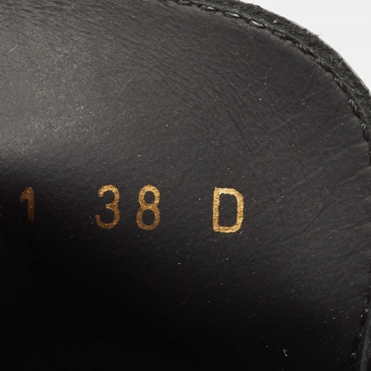 Pre Owned Dior Black Patent Leather Code Loafers Size 38