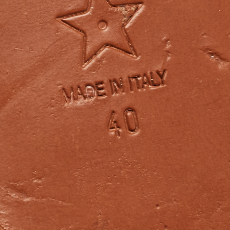 Pre Owned Dior Beige Leather 30 Montaigne Flat Slides Size 40