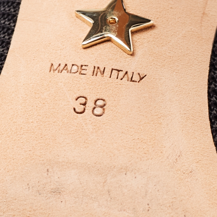 Pre Owned Dior Black Technical Fabric J'Adior Slingback Pumps Size 38