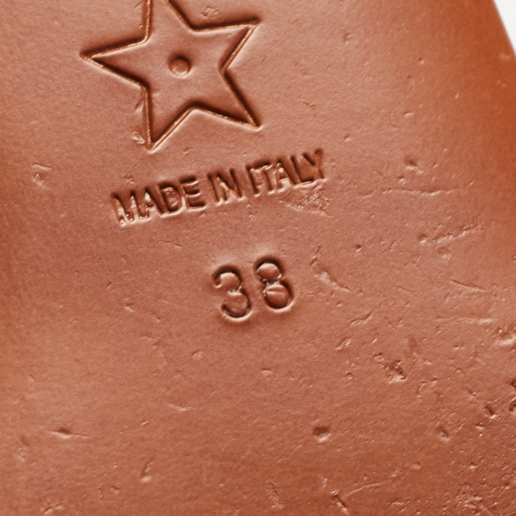 Pre Owned Dior Black Leather 30 Montaigne Flat Slides Size 38