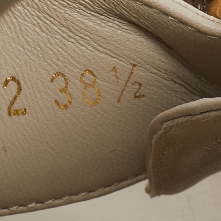 Pre Owned Dior  Grey Leather DiorAct  Slingback Sandals Size 38.5