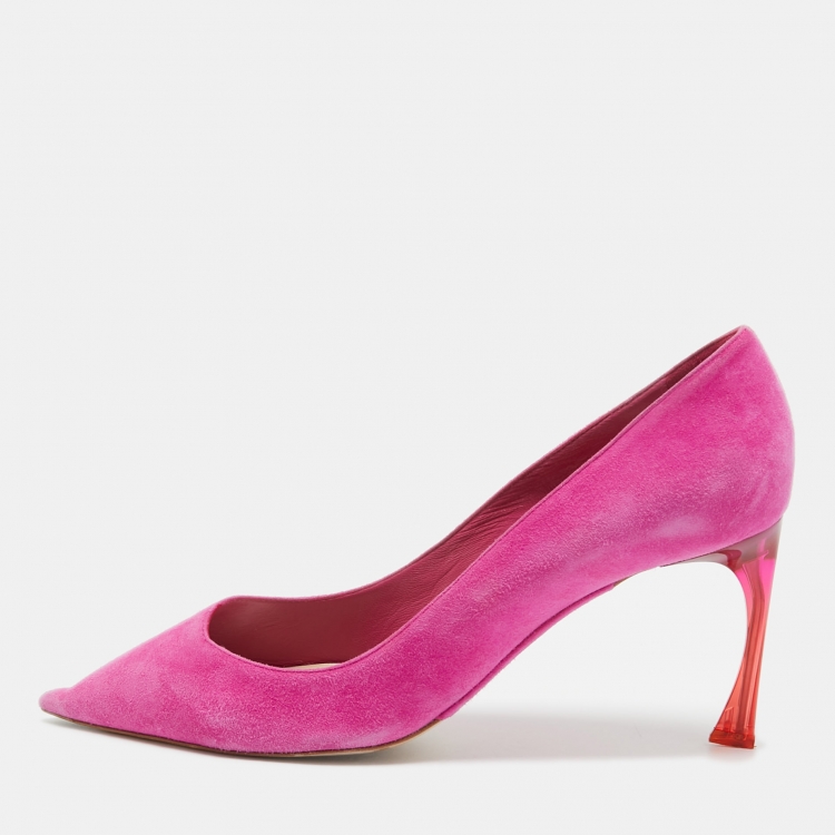 Dior Pink Suede Dioressence Pumps Size 41 Dior The Luxury Closet