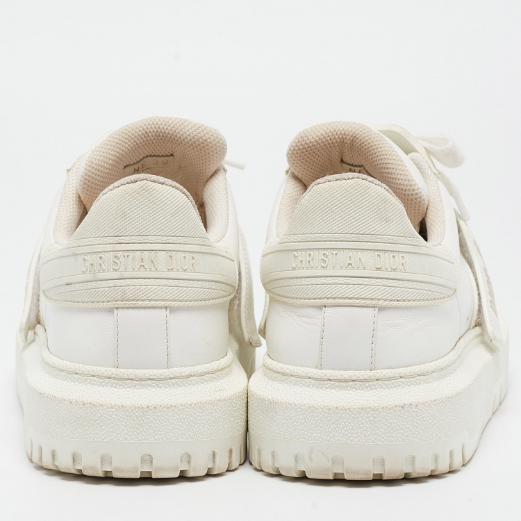 Pre Owned Dior White Leather Dior ID Low Top Sneakers Size 39