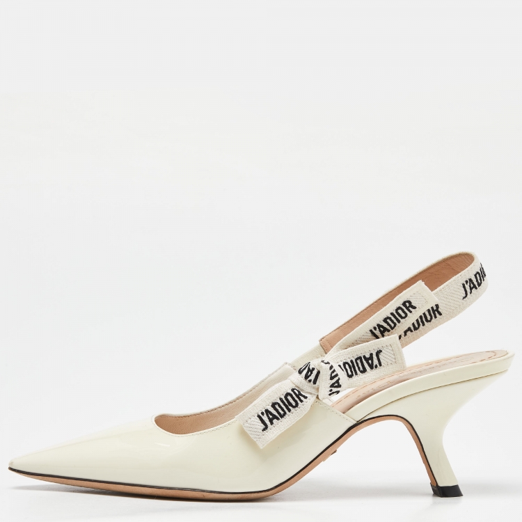 Ja Dior シューズ37.5 Used Christian Dior J'Adior Red Dot Slingback Pumps Size