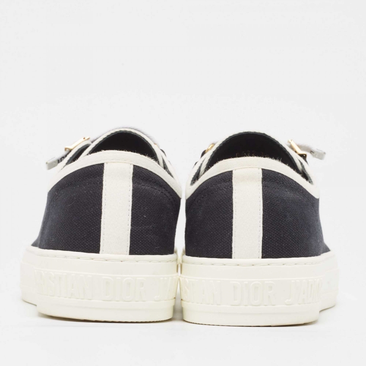 Pre Owned Dior Black Canvas Walk'n'Dior Sneakers Size 38 