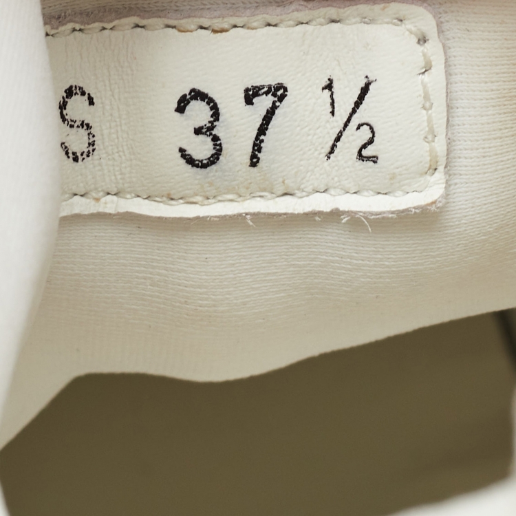 Pre Owned Dior White PVC and Fabric D-Connect Sneakers Size 37.5