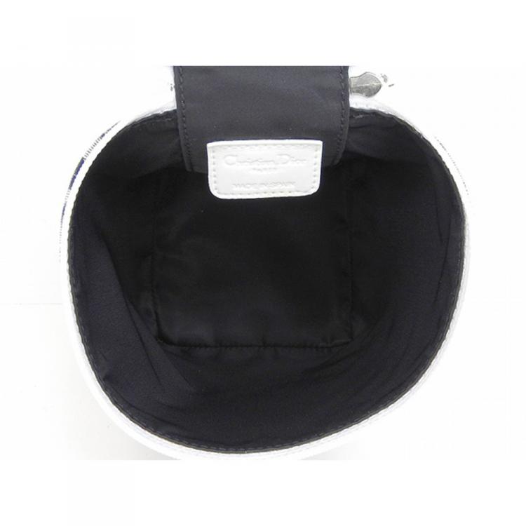 Pre Owned Dior White/Black Trotter Canvas No. 2 Pouch 
