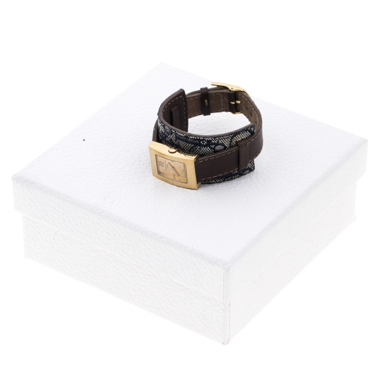 Pre Owned Dior Gold Tone Stainless Steel Maris Trotter D78-159 Women's Wristwatch 19 mm