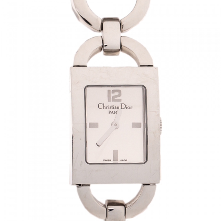 Pre Owned Dior Silver Stainless Steel Malice D78-109 Women's Wristwatch 19 mm