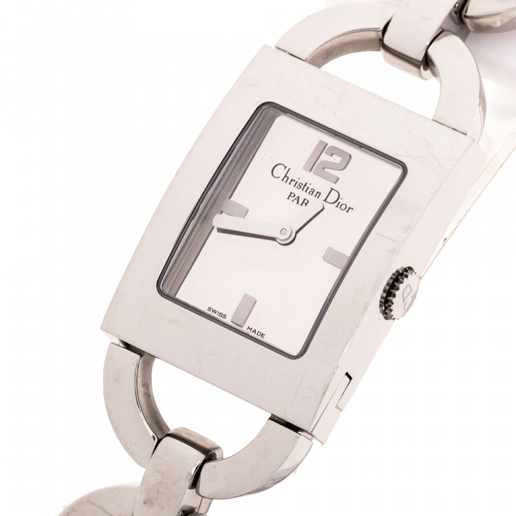 Pre Owned Dior Silver Stainless Steel Malice D78-109 Women's Wristwatch 19 mm