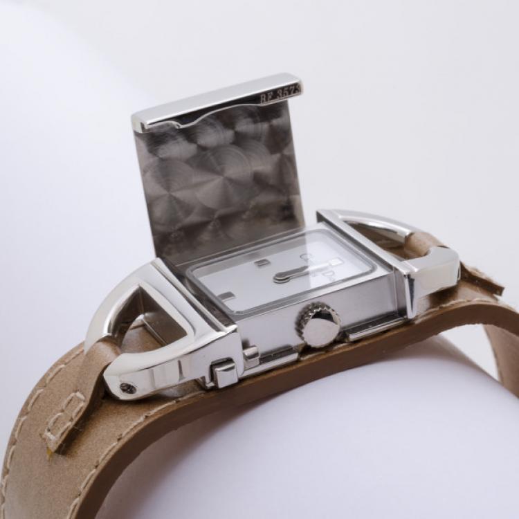 Pre Owned Dior Stainless Steel Pandiora Mirror Dial Quartz D 78-100 Ladies Watch