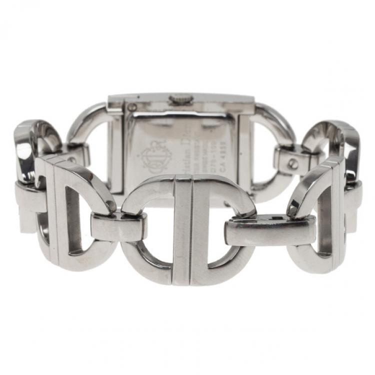Pre Owned Dior Silver Stainless Steel Malice Women's Wristwatch 20MM