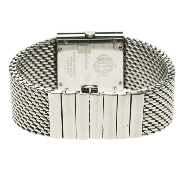 Pre Owned Christian Dior Silver Stainless Steel D79-100 Women's Wristwatch 28MM