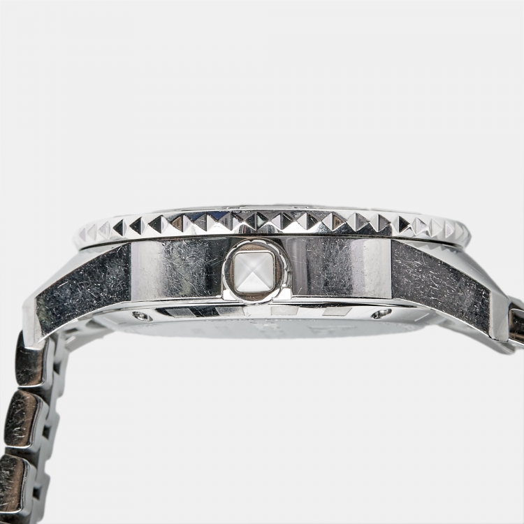 مملوكة مسبقًا Dior White Diamonds Stainless Steel Christal CD113112M001 Women's Wristwatch 33 mm