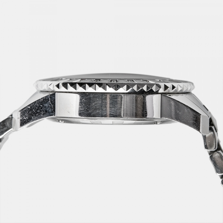مملوكة مسبقًا Dior White Diamonds Stainless Steel Christal CD113112M001 Women's Wristwatch 33 mm