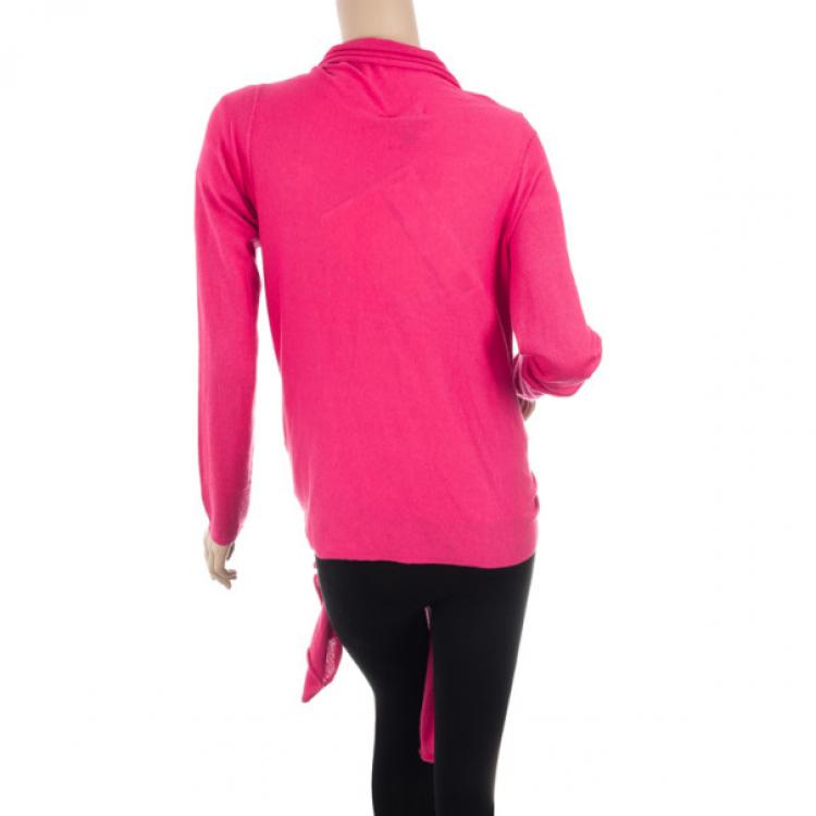 Pre Owned DKNY Fuschia Cozy Strech Wrap Cardigan S