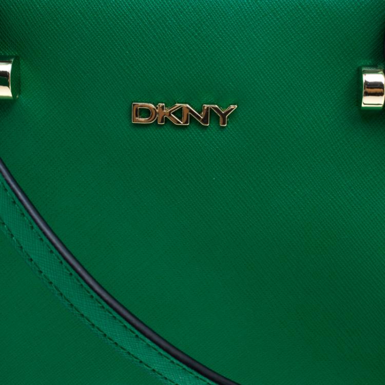Pre Owned DKNY Green Leather Crossbody Bag