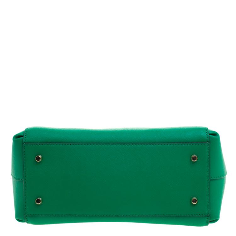 Pre Owned DKNY Green Leather Crossbody Bag