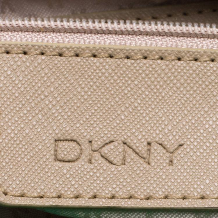 Pre Owned DKNY Green Leather Crossbody Bag