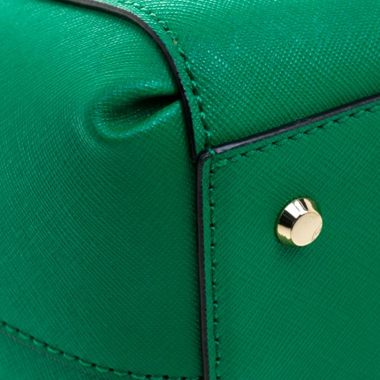 Pre Owned DKNY Green Leather Crossbody Bag