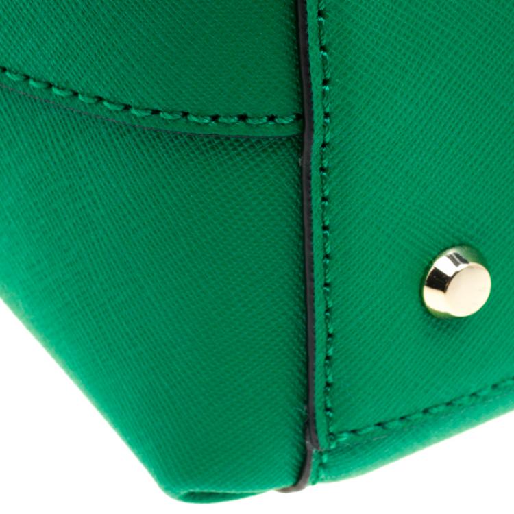 Pre Owned DKNY Green Leather Crossbody Bag